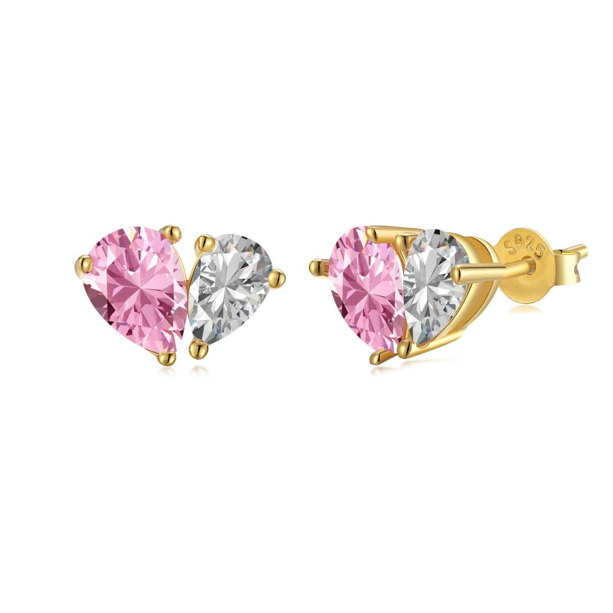 [Aura Jewelry]Dazzling Elegant Heart Cut Lover Earrings