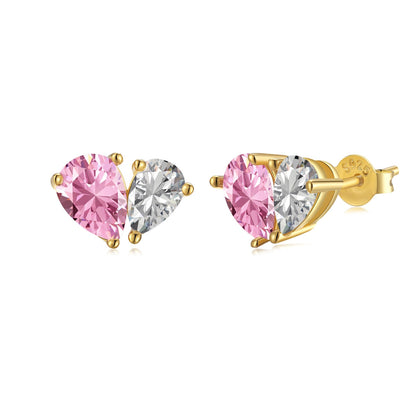 [Aura Jewelry]Dazzling Elegant Heart Cut Lover Earrings