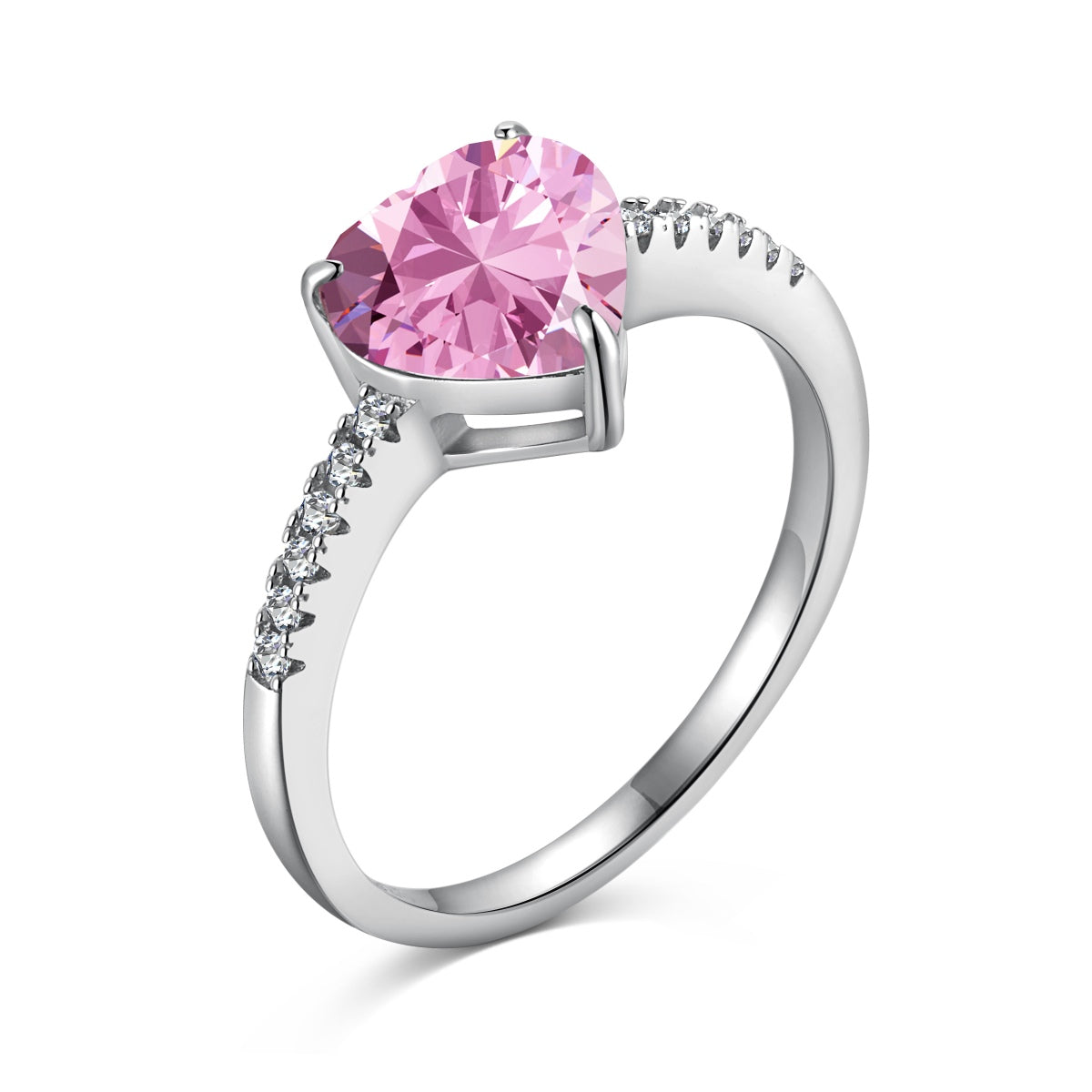 [Aura Jewelry]2.0 Carat Dazzling Lustrous Heart Cut Lover Ring
