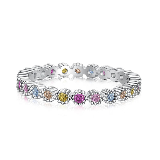 [Aura Jewelry]Exquisite Colorful Round Cut Party Ring