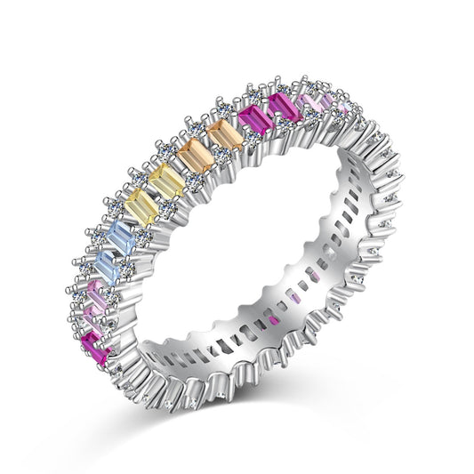 [Aura Jewelry]Splashy Ornate Emerald Cut Cocktail Ring