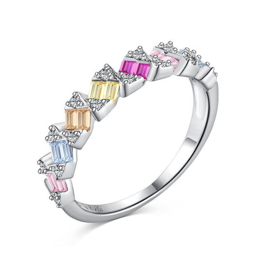 [Aura Jewelry]Delicate Vibrant Emerald Cut Daily Ring