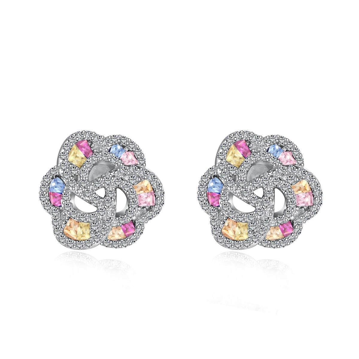 [Aura Jewelry]Exquisite Flower Shape Daily Earrings