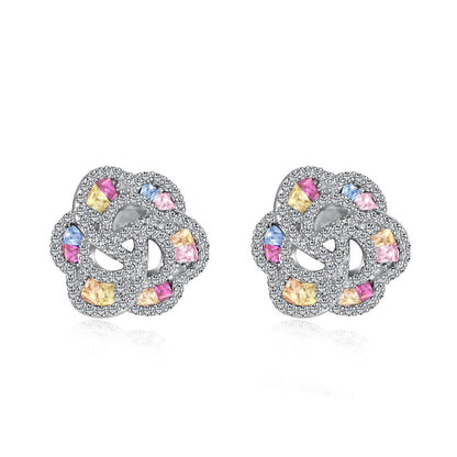 [Aura Jewelry]Exquisite Flower Shape Daily Earrings