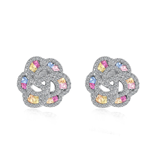 [Aura Jewelry]Exquisite Flower Shape Daily Earrings
