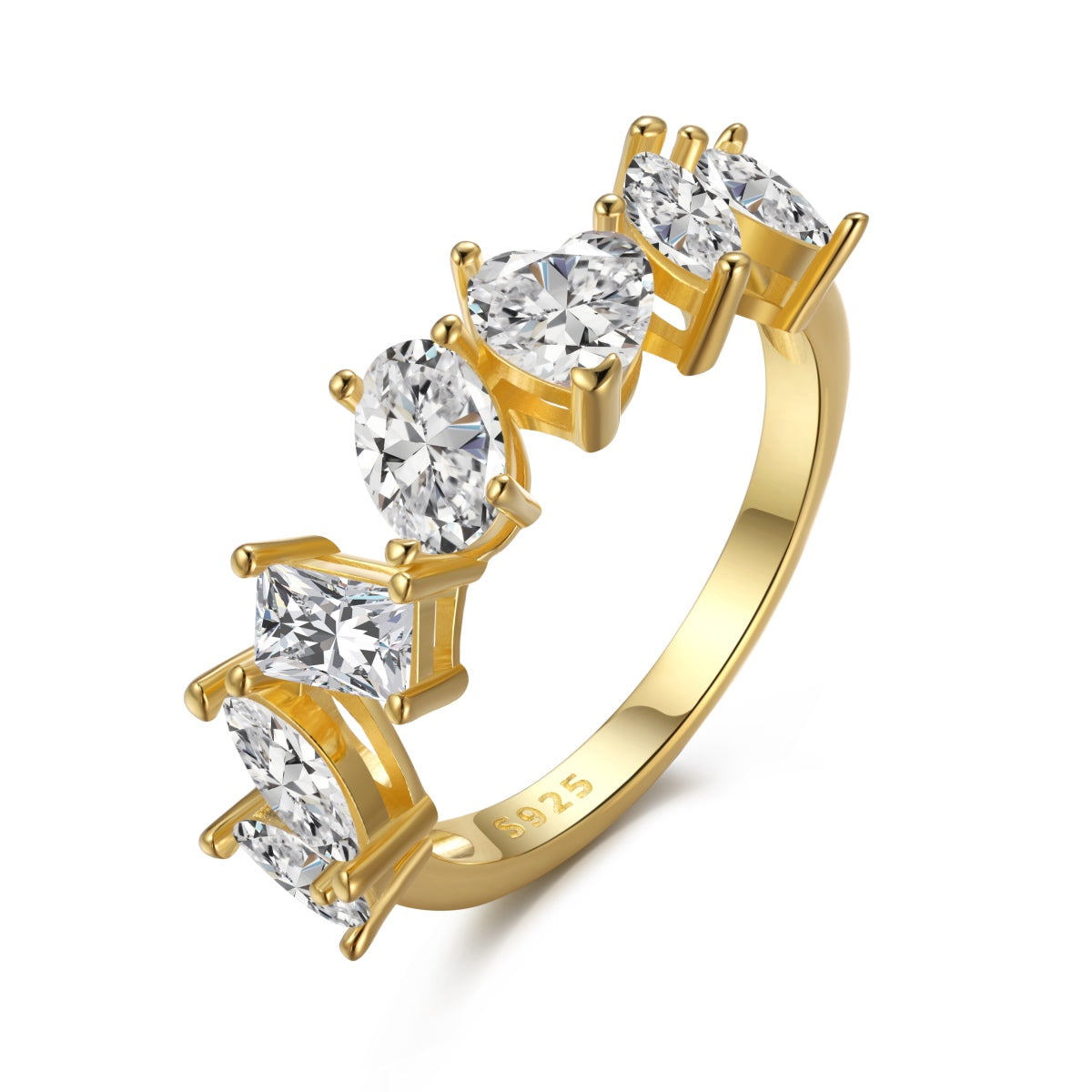 [Aura Jewelry]Delicate Multi Cut Ring