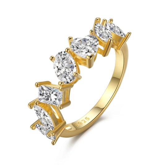 [Aura Jewelry]Delicate Multi Cut Ring