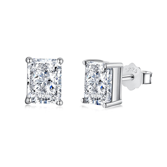 [Aura Jewelry]Radiant Luxurious Princess Cut Daily Earrings