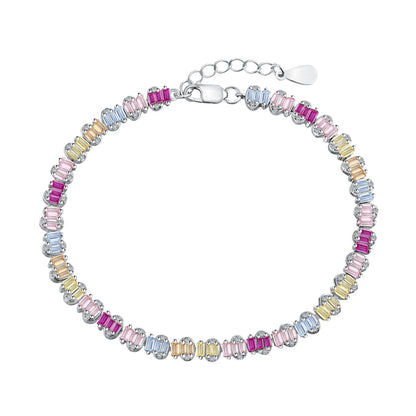[Aura Jewelry]Delicate Colorful Emerald Cut Party Bracelet