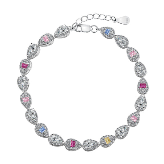 [Aura Jewelry]0.25 Carat Radiant Water Drop Shape Daily Bracelet