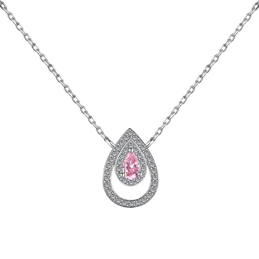 [Aura Jewelry]Sparkling Pear Cut Necklace