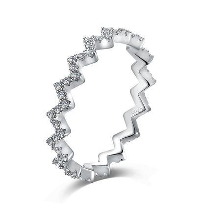 [Aura Jewelry]Delicate Enchanting Wave Shape Daily Ring