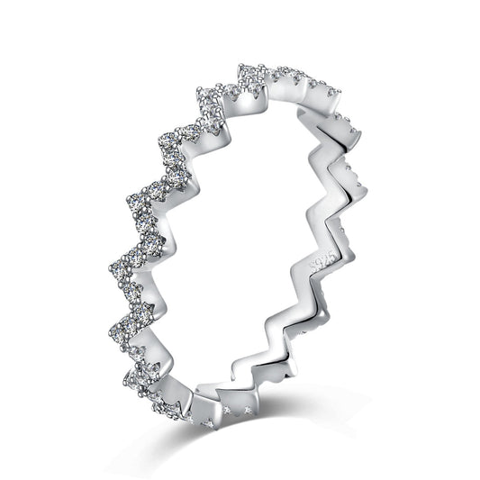 [Aura Jewelry]Delicate Enchanting Wave Shape Daily Ring