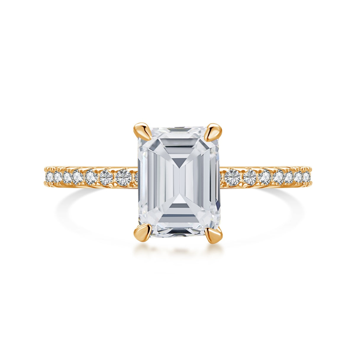 [Aura Jewelry]2.0 Carat Scintillating Ornate Radiant Cut Party Ring