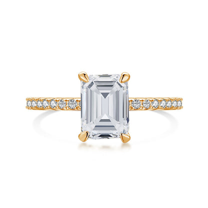 [Aura Jewelry]2.0 Carat Scintillating Ornate Radiant Cut Party Ring