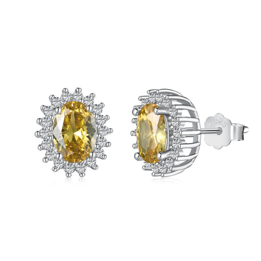 [Aura Jewelry]Delicate Radiant Oval Cut Daily Earrings