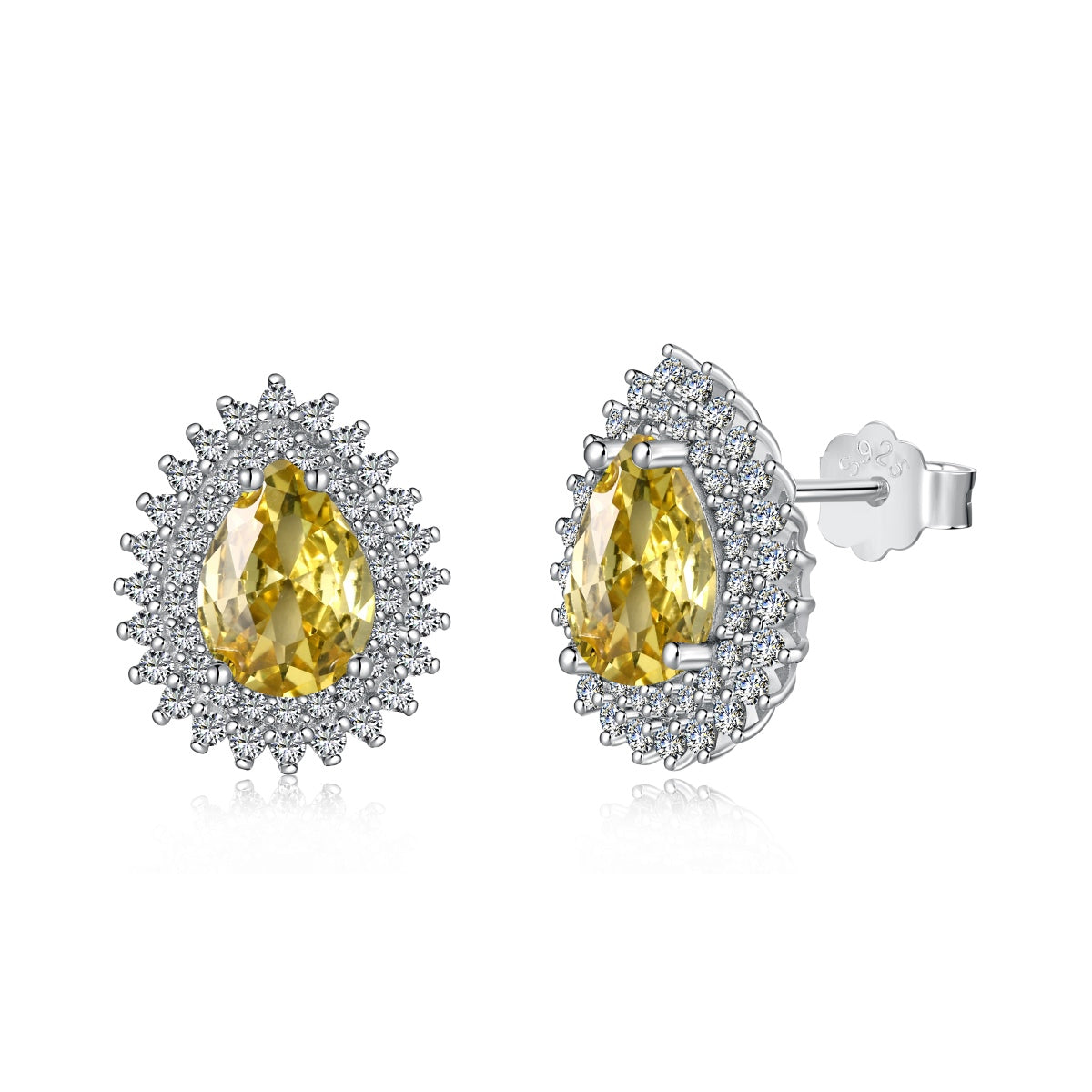 [Aura Jewelry]Delicate Gorgeous Pear Cut Daily Earrings