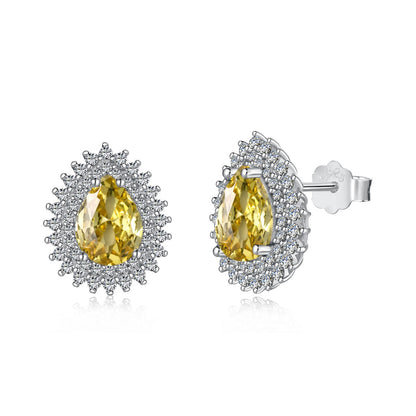 [Aura Jewelry]Delicate Gorgeous Pear Cut Daily Earrings