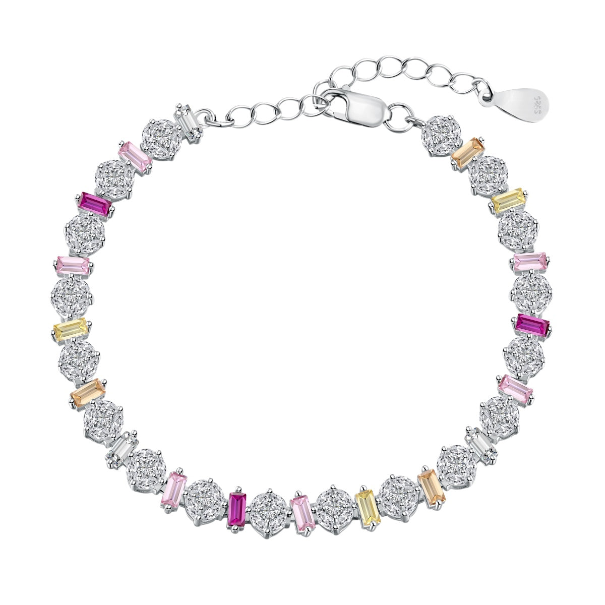 [Aura Jewelry]Radiant Colorful Round Shape Daily Bracelet