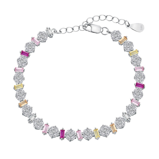 [Aura Jewelry]Radiant Colorful Round Shape Daily Bracelet