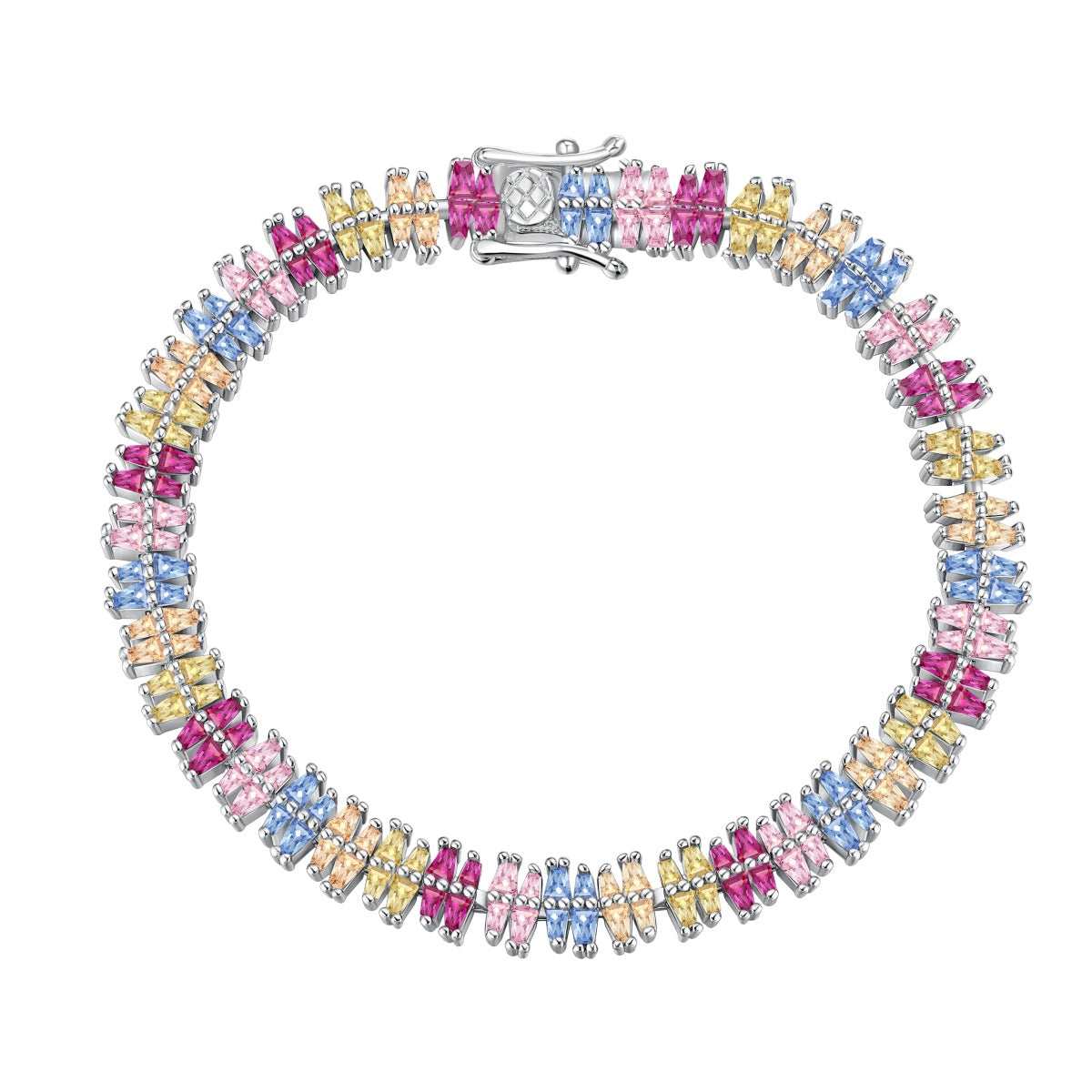 [Aura Jewelry]Sparkling Exquisite Multi Cut Party Bracelet