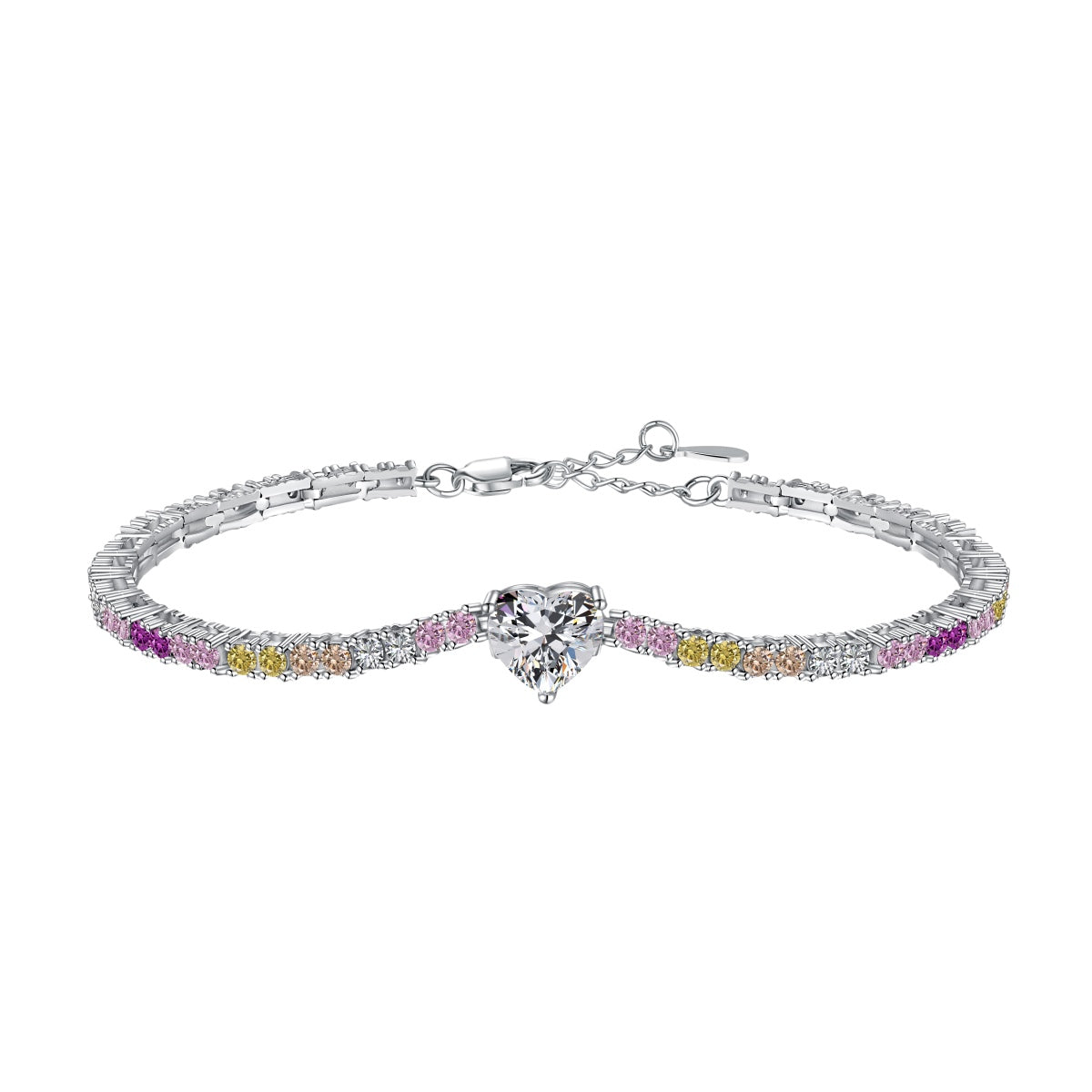 [Aura Jewelry]Delicate Romantic Heart Shape Lover Bracelet