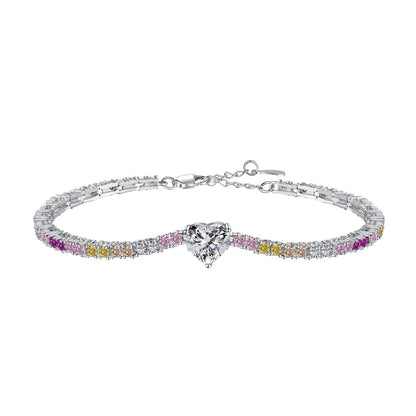 [Aura Jewelry]Delicate Romantic Heart Shape Lover Bracelet