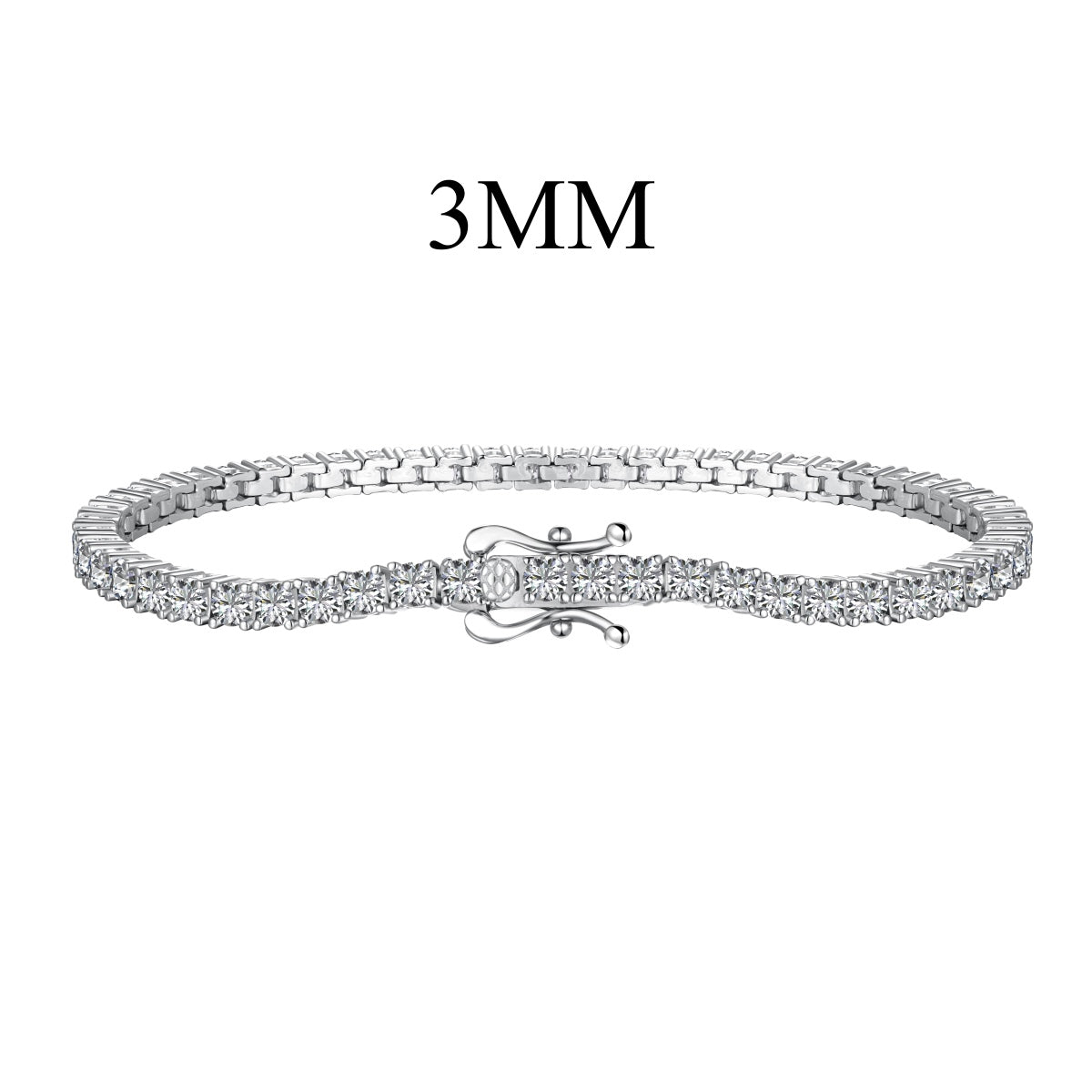 [Aura Jewelry]Dainty Charming Round Cut Tennis Bracelet