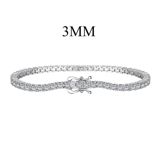 [Aura Jewelry]Dainty Charming Round Cut Tennis Bracelet