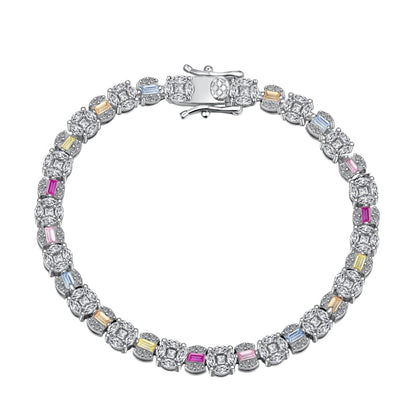 [Aura Jewelry]Dazzling Radiant Multi Cut Daily Bracelet