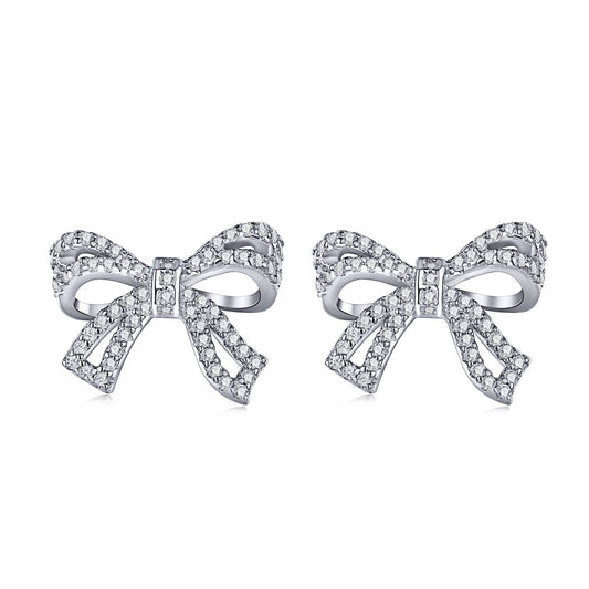 [Aura Jewelry]Dainty Bow Shape Earrings