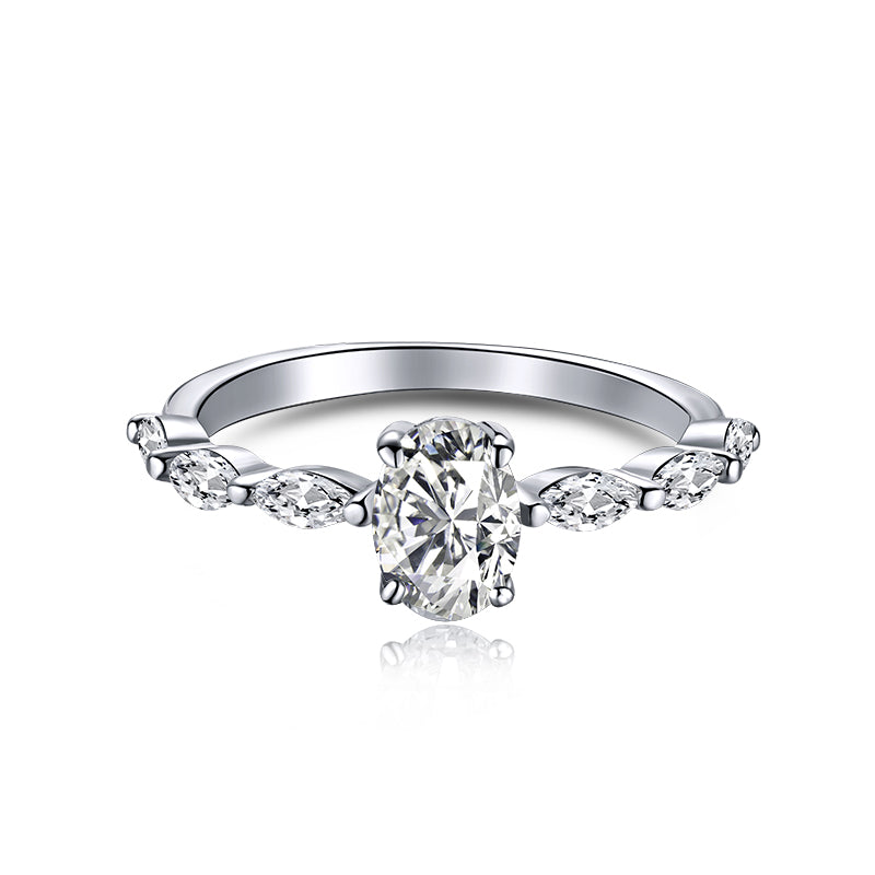 [Aura Jewelry]0.75 Carat Luxurious Vibrant Elongated Cushion Cut Daily Ring
