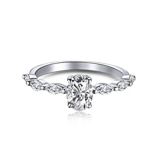 [Aura Jewelry]0.75 Carat Luxurious Vibrant Elongated Cushion Cut Daily Ring