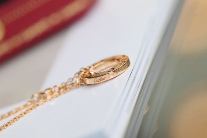 [⭐Aura]LOVE NECKLACE ADJUSTABLE ROSE GOLD 2 DIAMOND