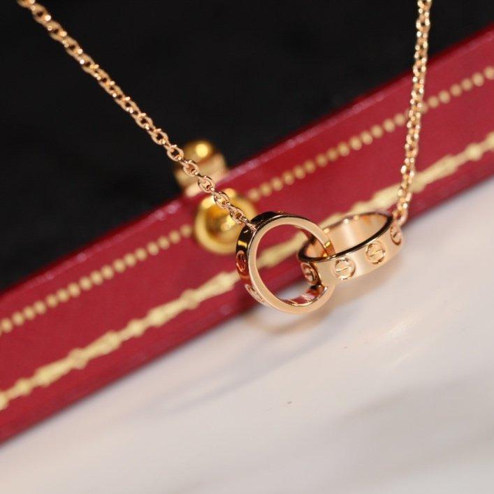 [⭐Aura]LOVE NECKLACE PINK GOLD AND SILVER