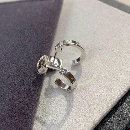 [⭐Aura]LOVE EARRINGS 2.65MM SILVER