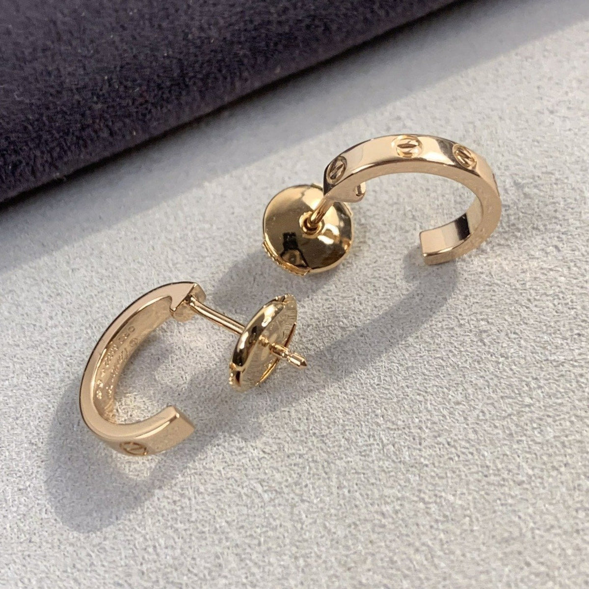 [⭐Aura]LOVE EARRINGS 2.65MM PINK GOLD
