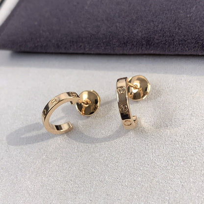 [⭐Aura]LOVE EARRINGS 2.65MM PINK GOLD