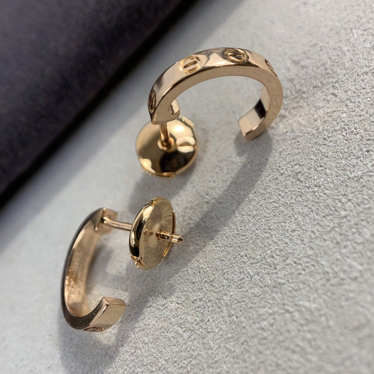 [⭐Aura]LOVE EARRINGS 2.65MM PINK GOLD