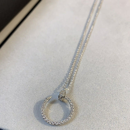 [⭐Aura]JUSTE NECKLACE SILVER DIAMONDS