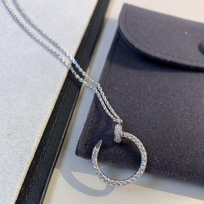 [⭐Aura]JUSTE NECKLACE SILVER DIAMONDS