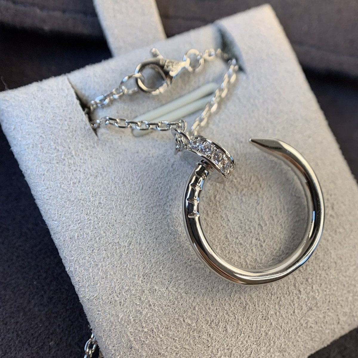 [⭐Aura]JUSTE NECKLACE SILVER DIAMONDS