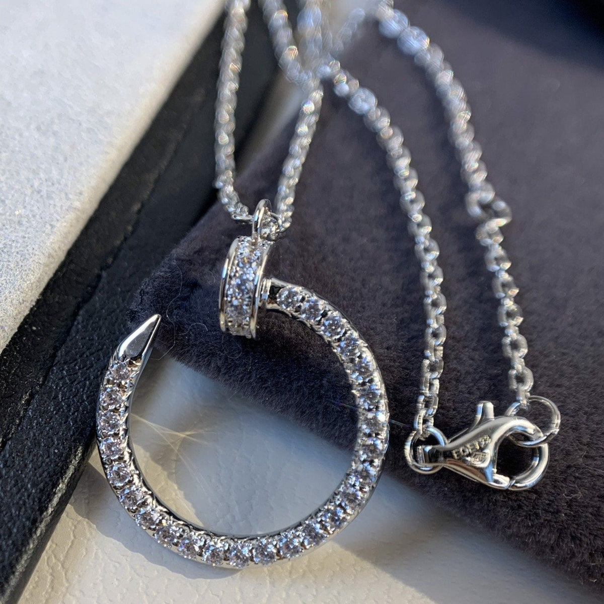 [⭐Aura]JUSTE NECKLACE SILVER DIAMONDS