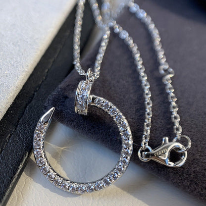 [⭐Aura]JUSTE NECKLACE SILVER DIAMONDS