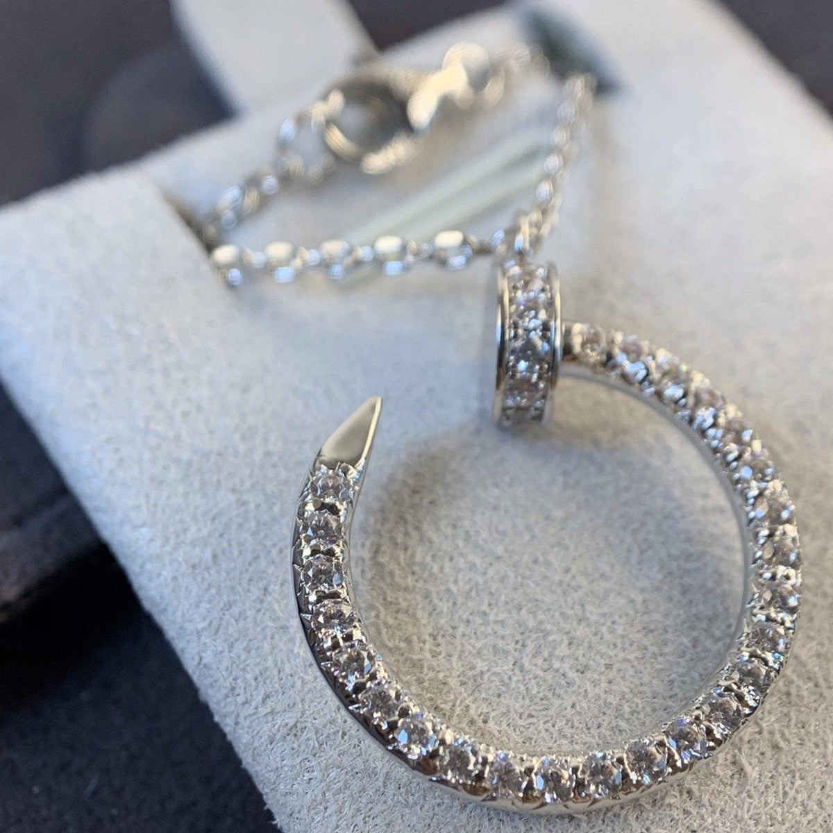 [⭐Aura]JUSTE NECKLACE SILVER DIAMONDS