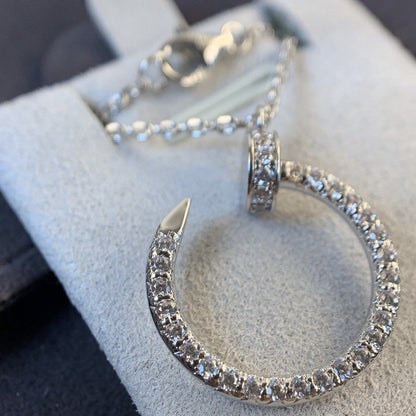 [⭐Aura]JUSTE NECKLACE SILVER DIAMONDS