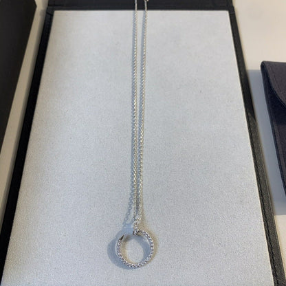 [⭐Aura]JUSTE NECKLACE SILVER DIAMONDS