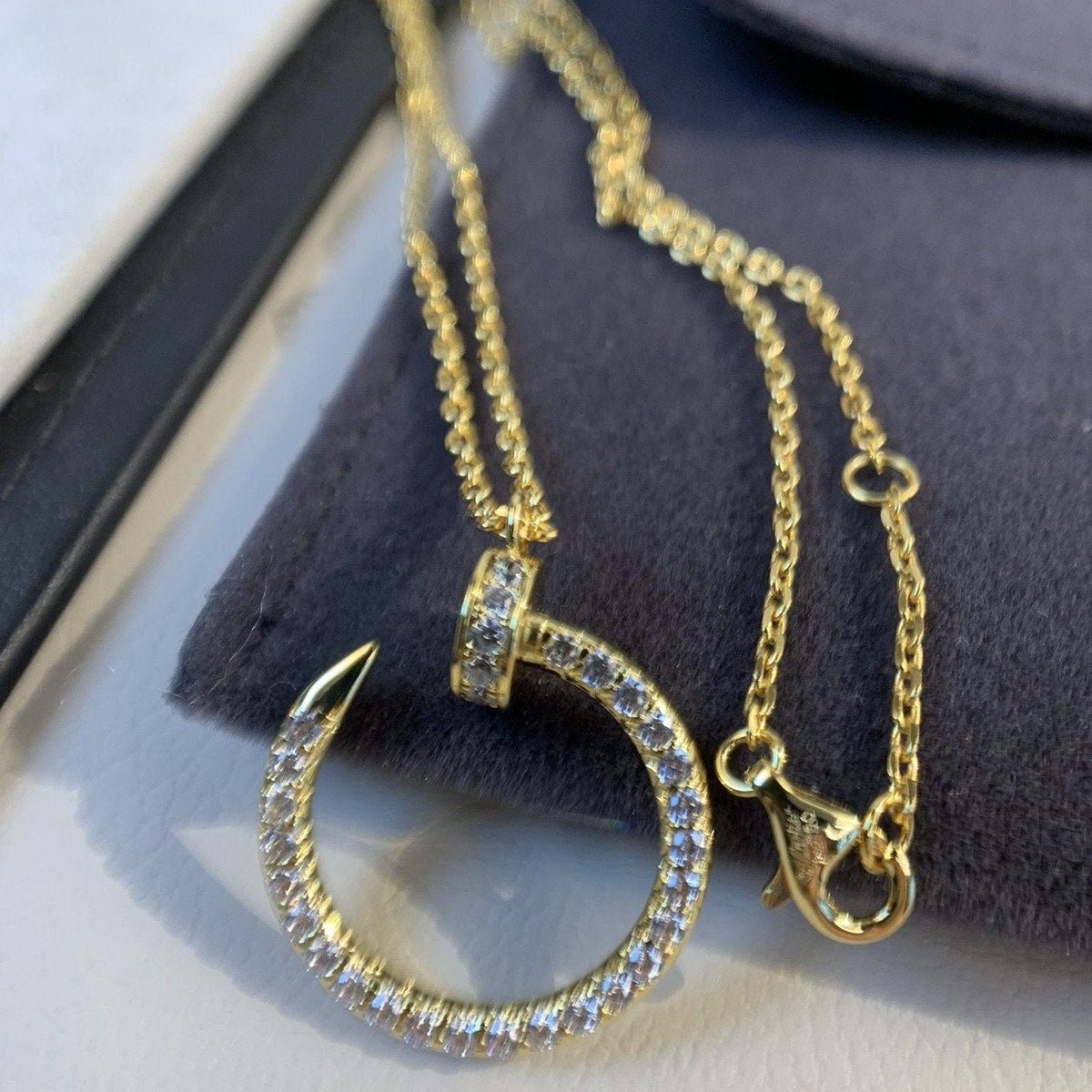 [⭐Aura]JUSTE NECKLACE GOLD DIAMONDS