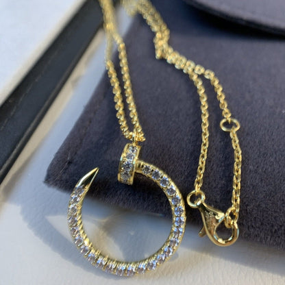 [⭐Aura]JUSTE NECKLACE GOLD DIAMONDS