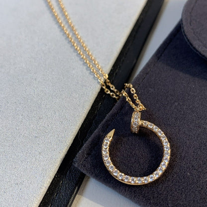 [⭐Aura]JUSTE NECKLACE PINK GOLD DIAMONDS